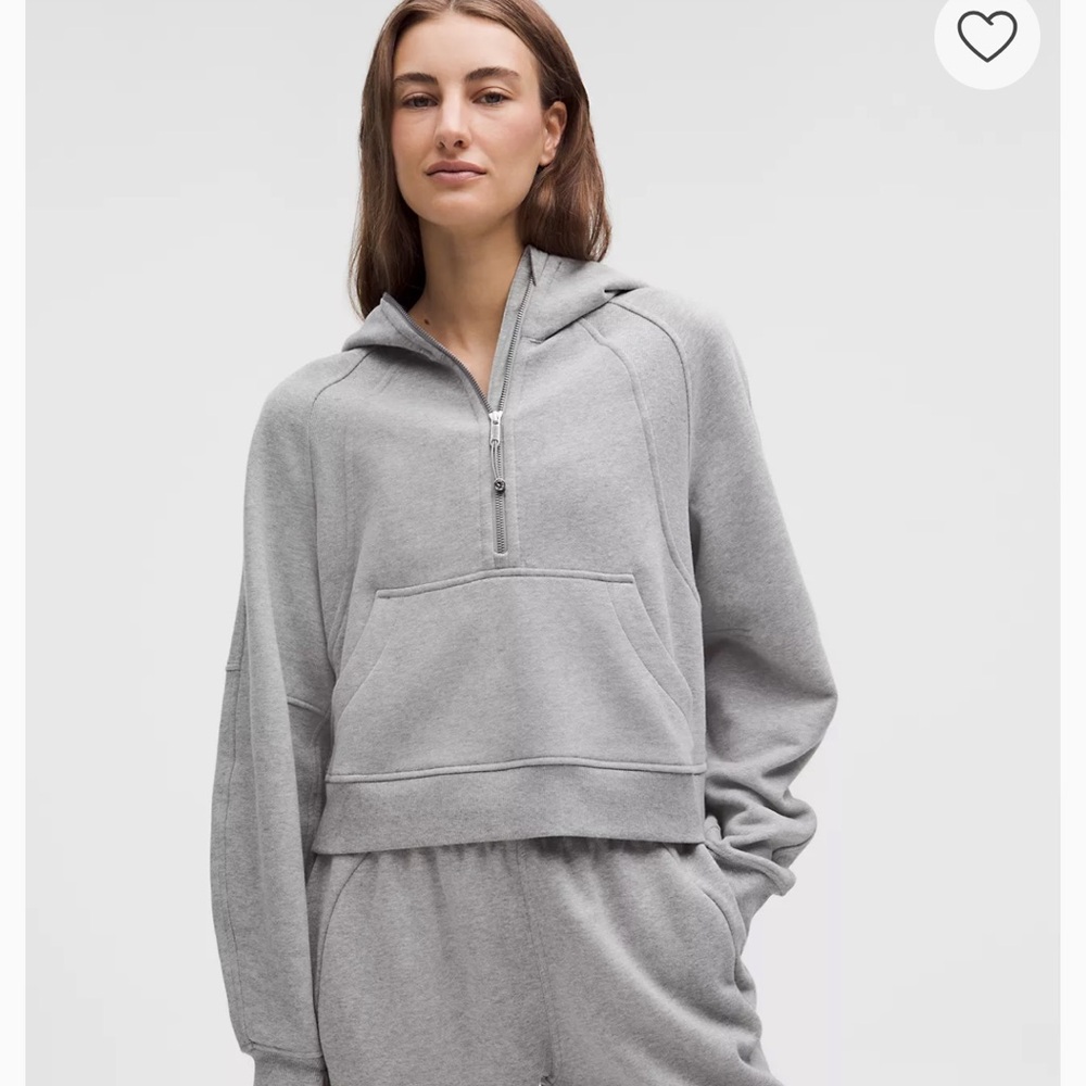 Lululemon Athletica Women's Light Gray Half-Zip Sweatshirt